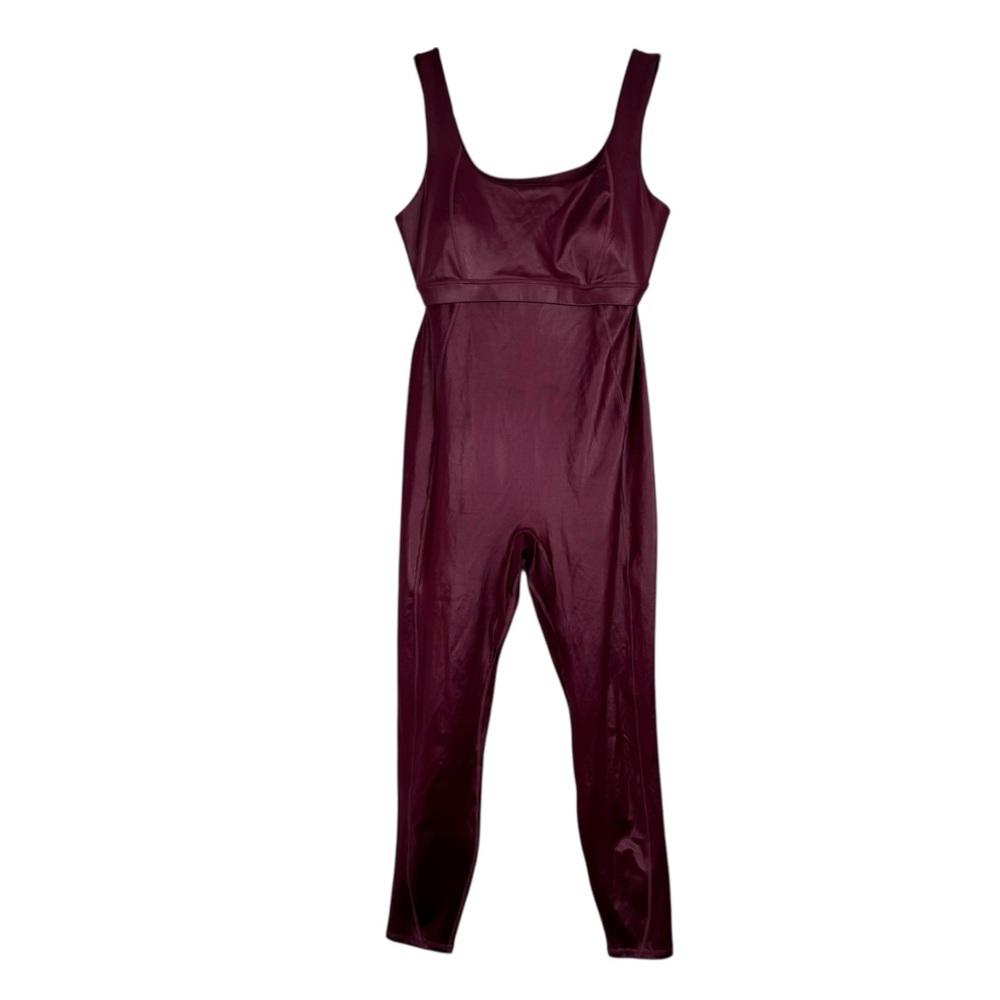 Fabletics Jumpsuit Motion365+ Shine Jumpsuit Burgundy - Picture 2 of 12